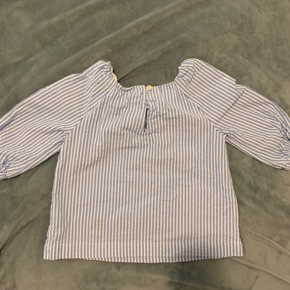 Crewcuts seersucker long sleeved top w/floral - Picture 6 of 7